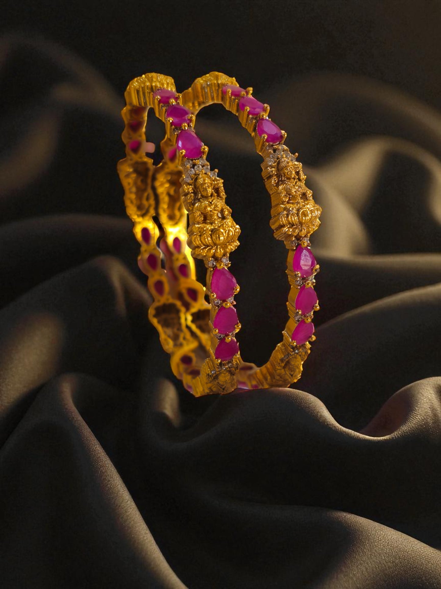Lakshmi Temple Ruby Bangles