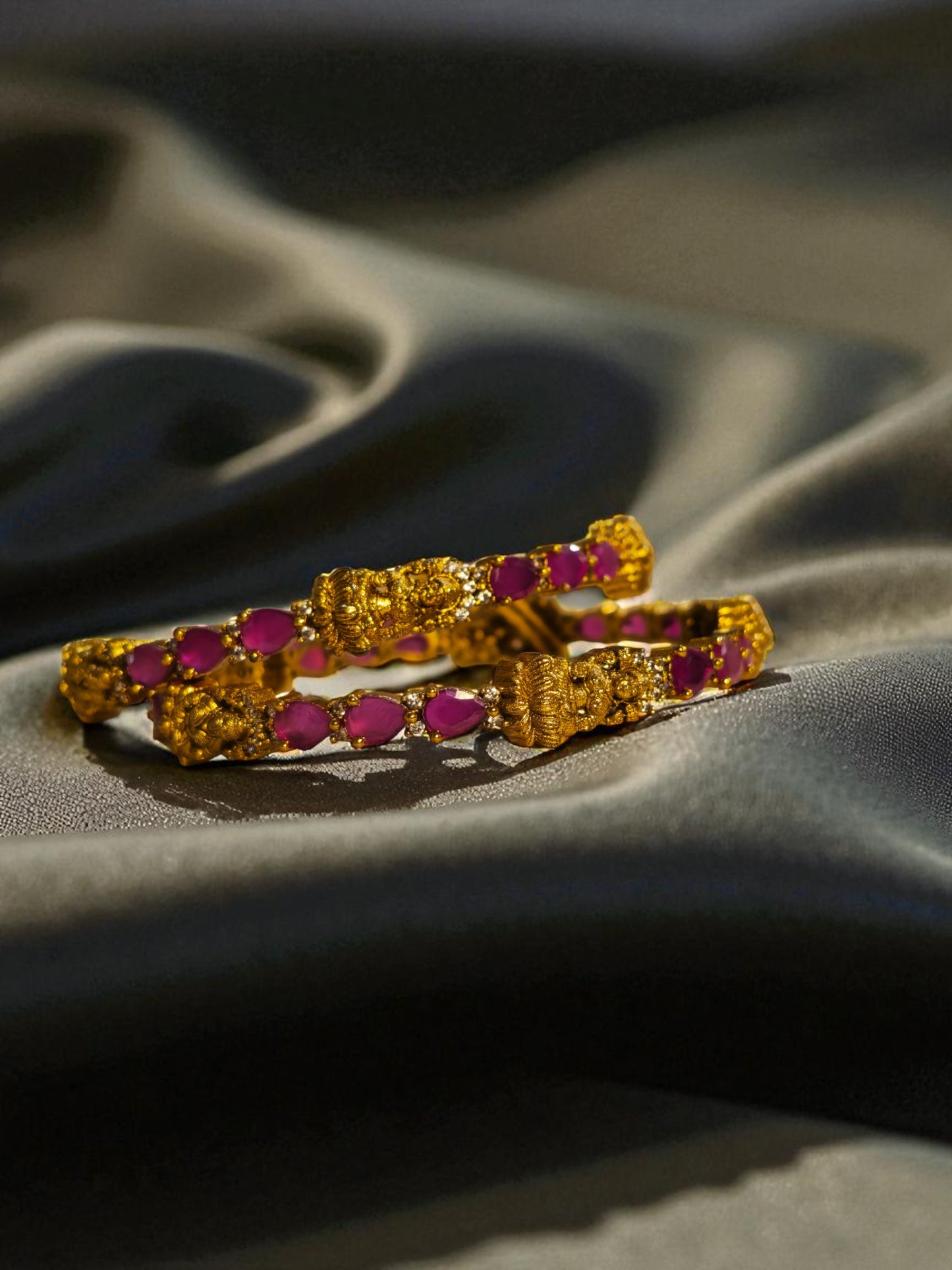 Lakshmi Temple Ruby Bangles