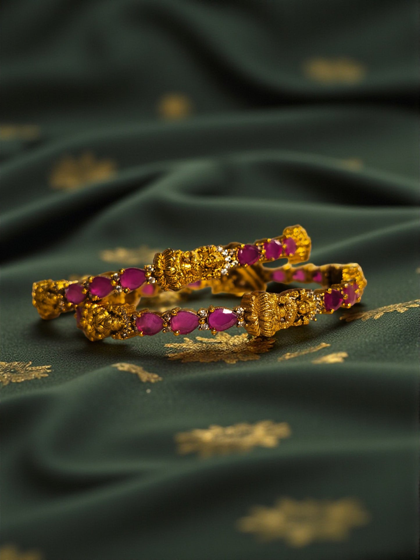 Lakshmi Temple Ruby Bangles