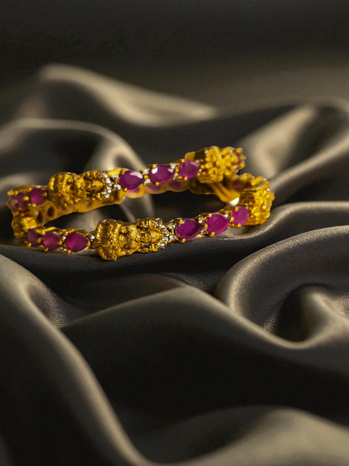 Lakshmi Temple Ruby Bangles