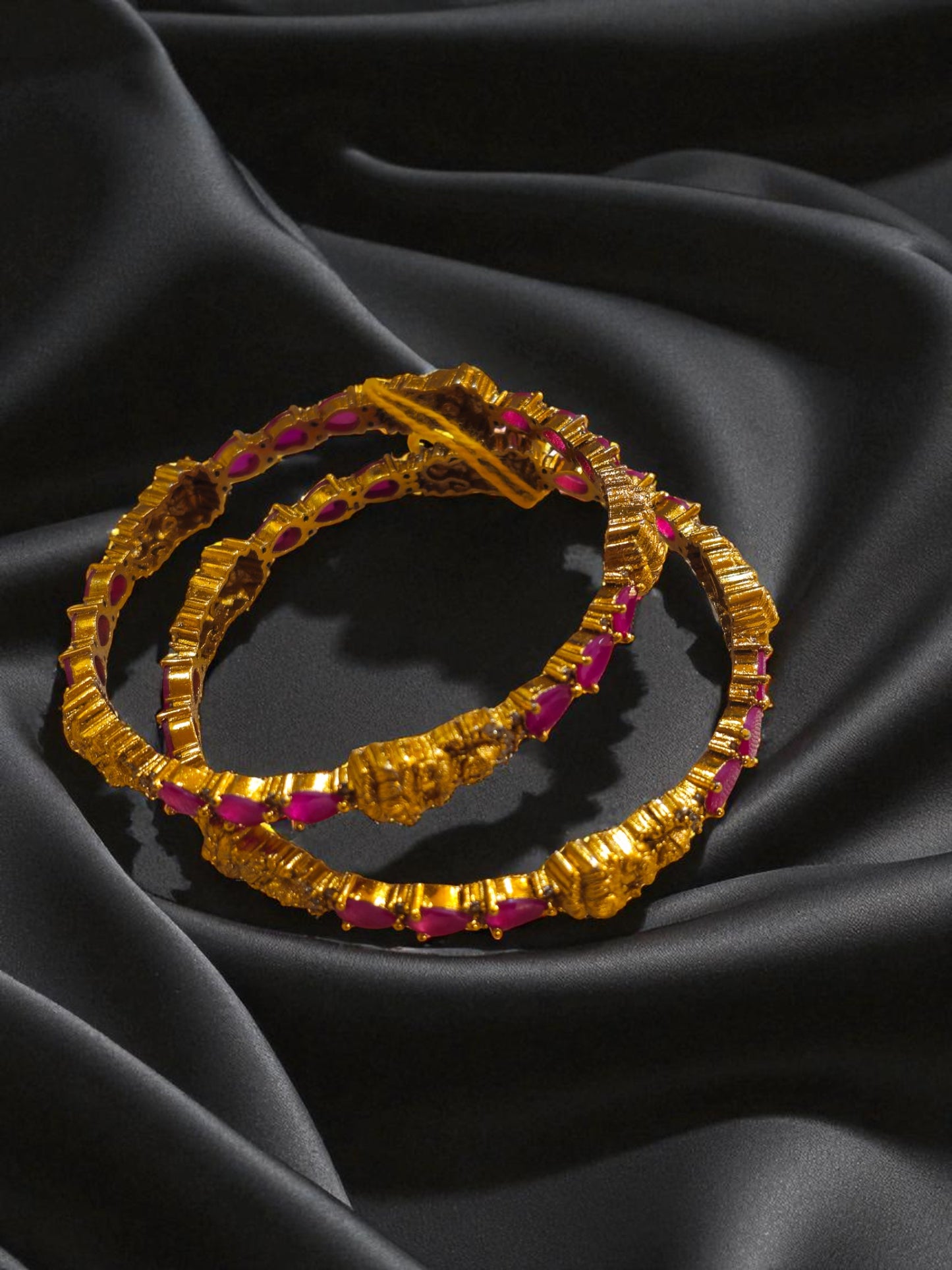 Lakshmi Temple Ruby Bangles