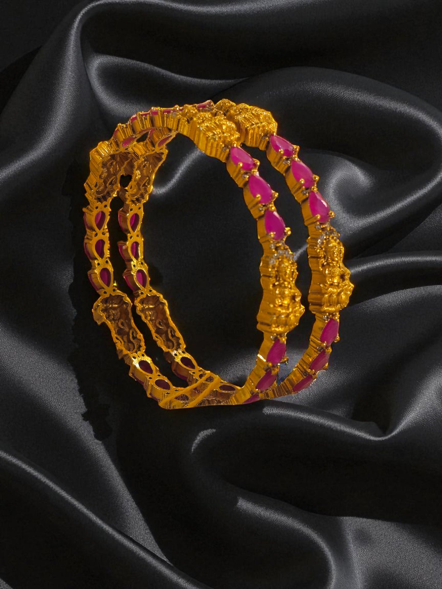 Lakshmi Temple Ruby Bangles