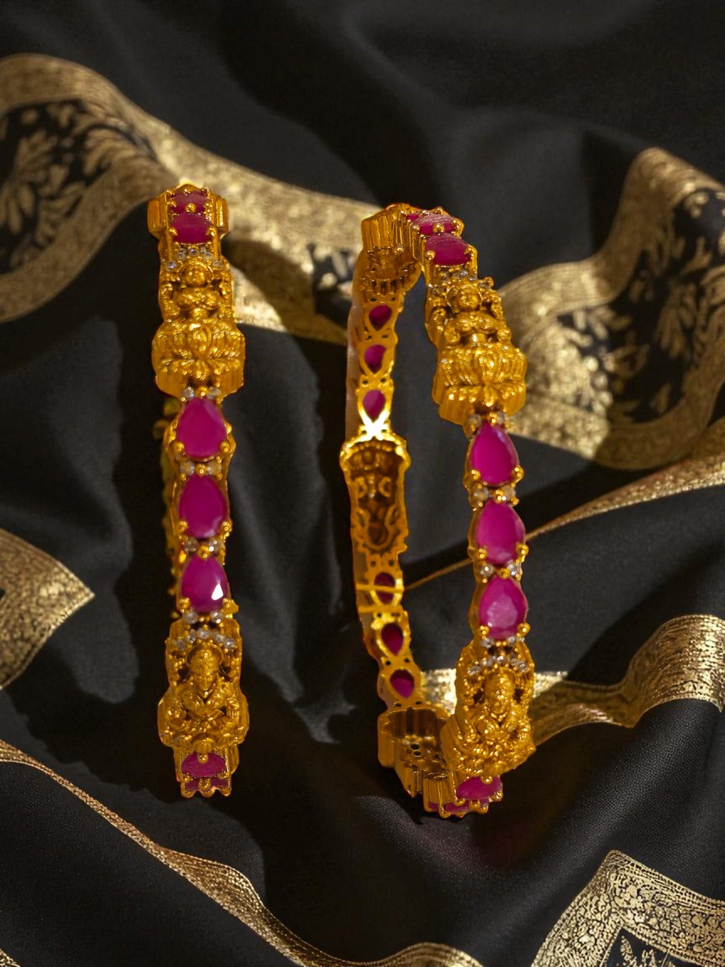 Lakshmi Temple Ruby Bangles