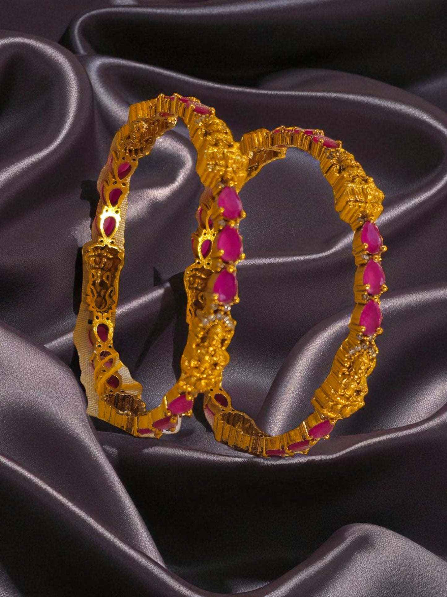 Lakshmi Temple Ruby Bangles
