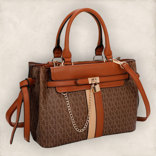 Diana Korr - Typography Printed Structured Handheld Bag