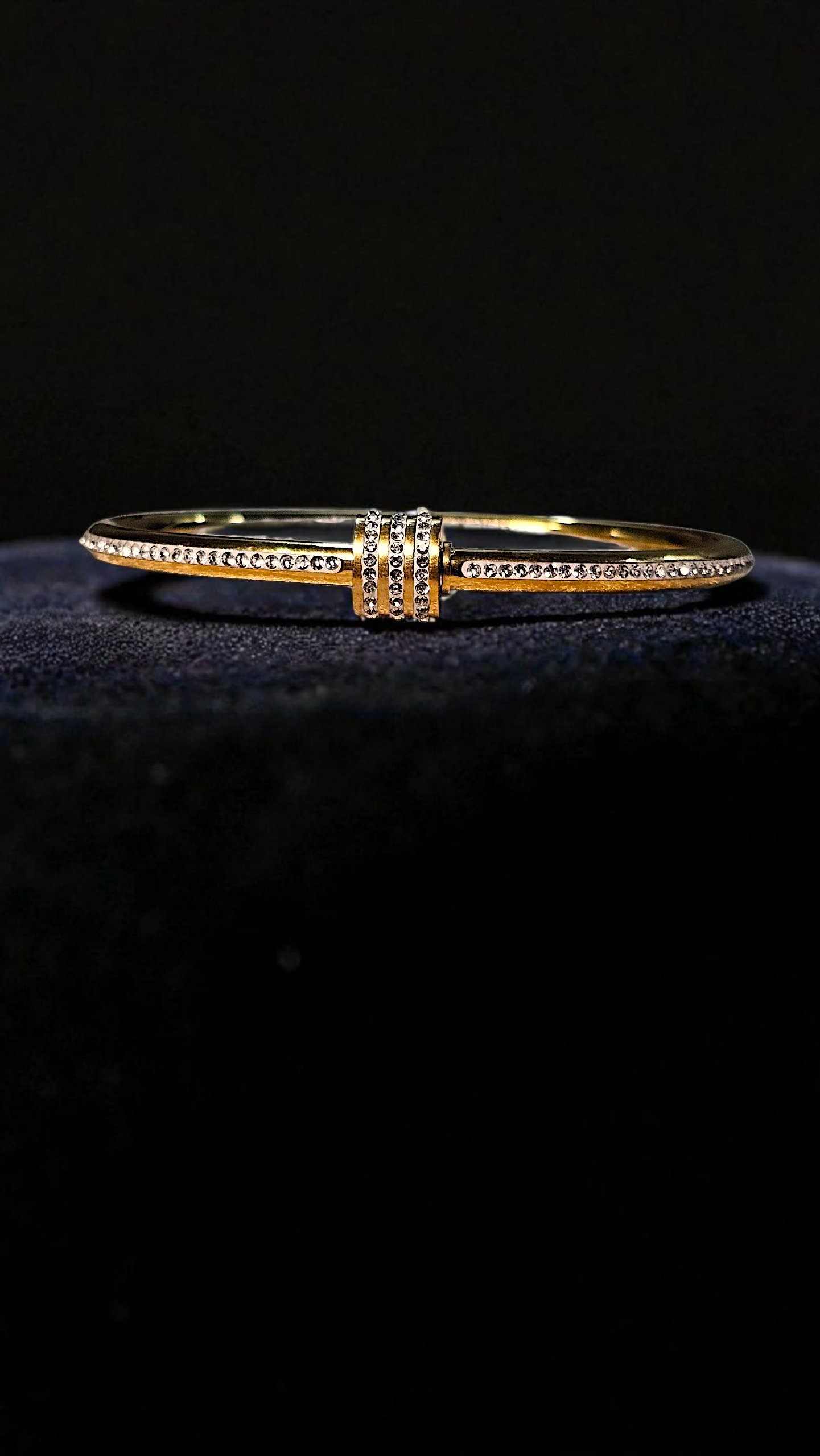 Triple Band Crystal Kada Bracelet