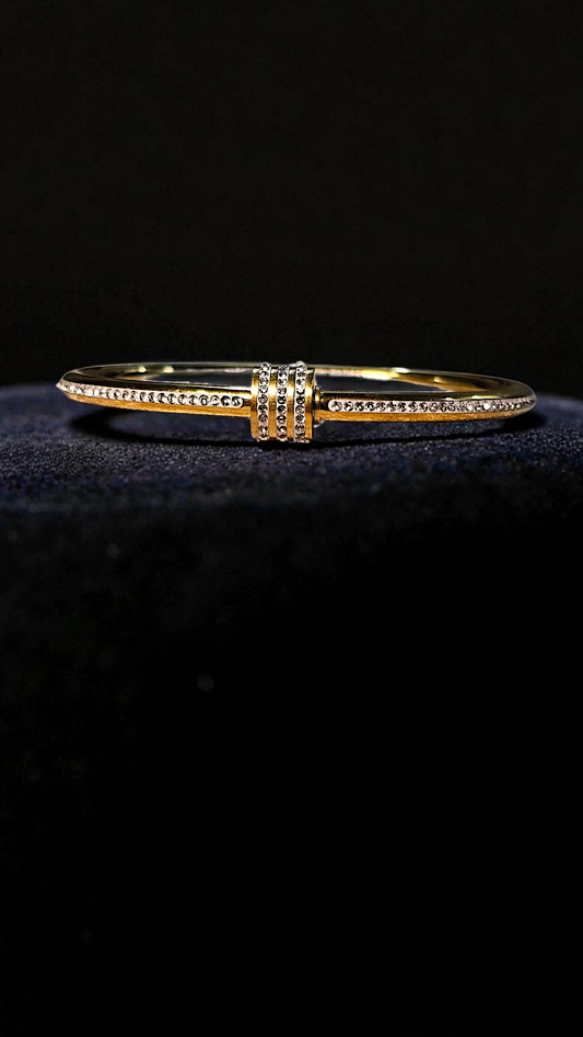 Triple Band Crystal Kada Bracelet