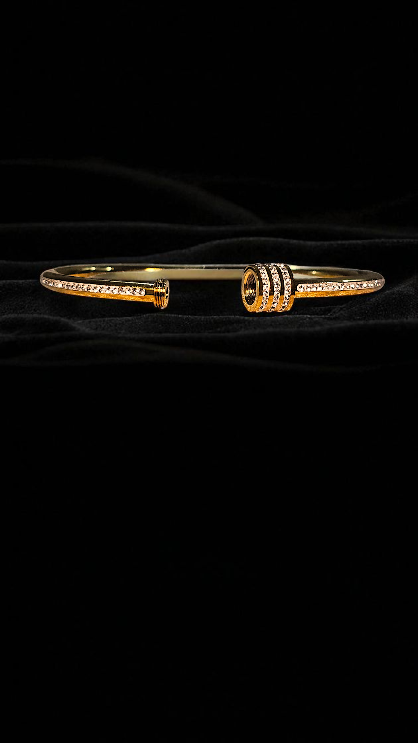 Triple Band Crystal Kada Bracelet