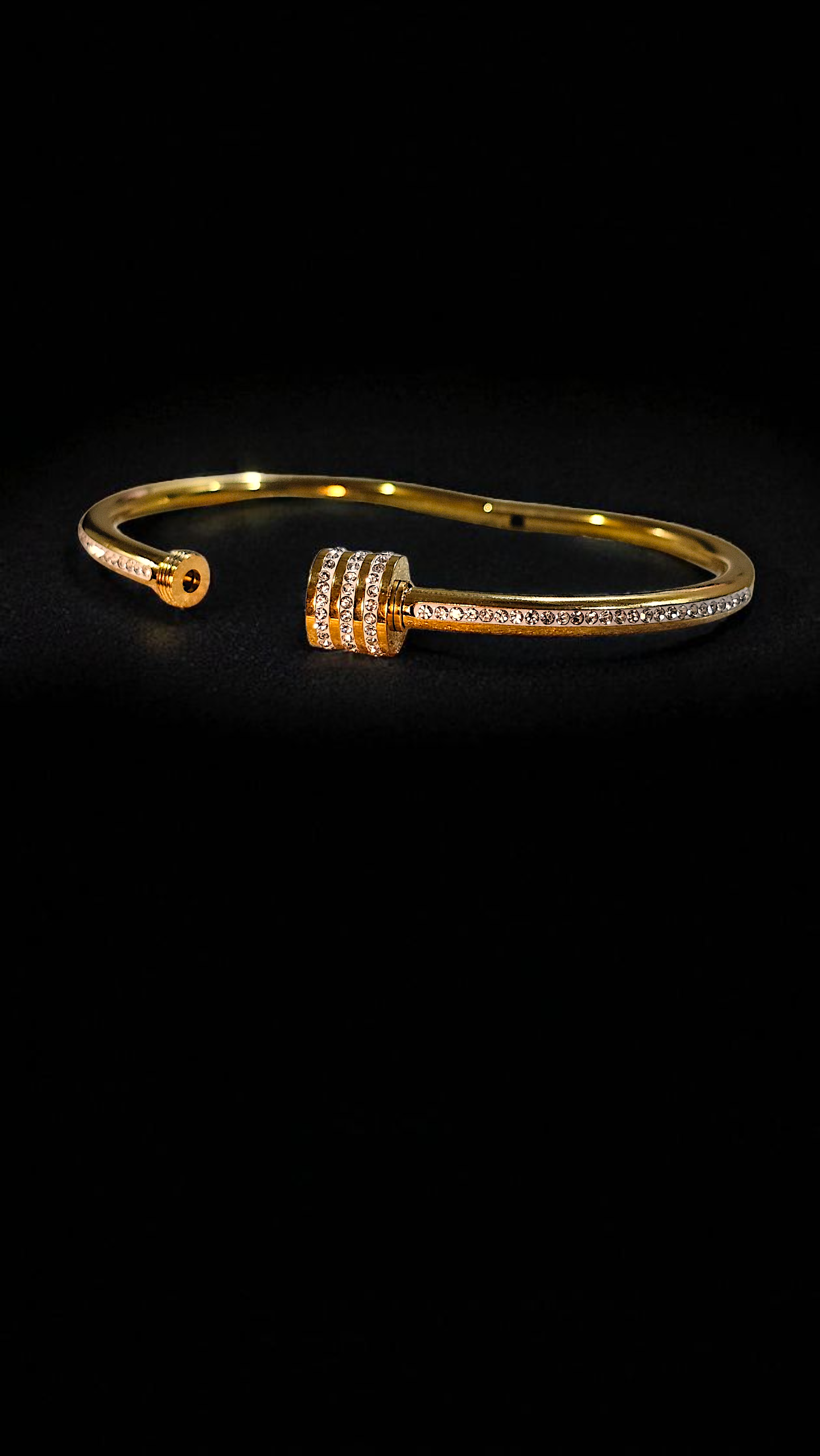 Triple Band Crystal Kada Bracelet