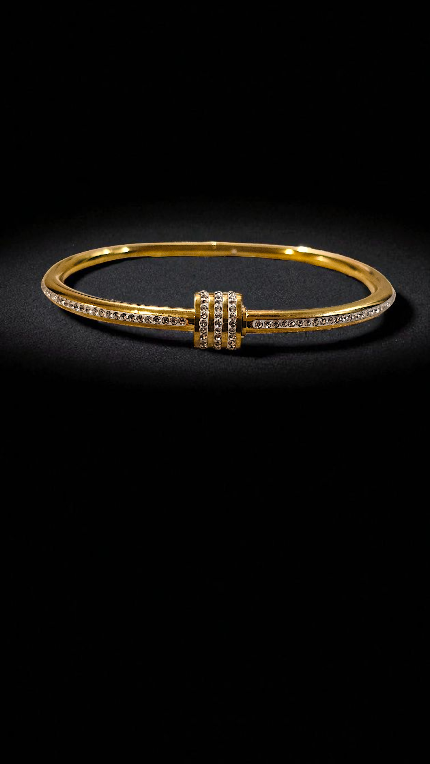Triple Band Crystal Kada Bracelet