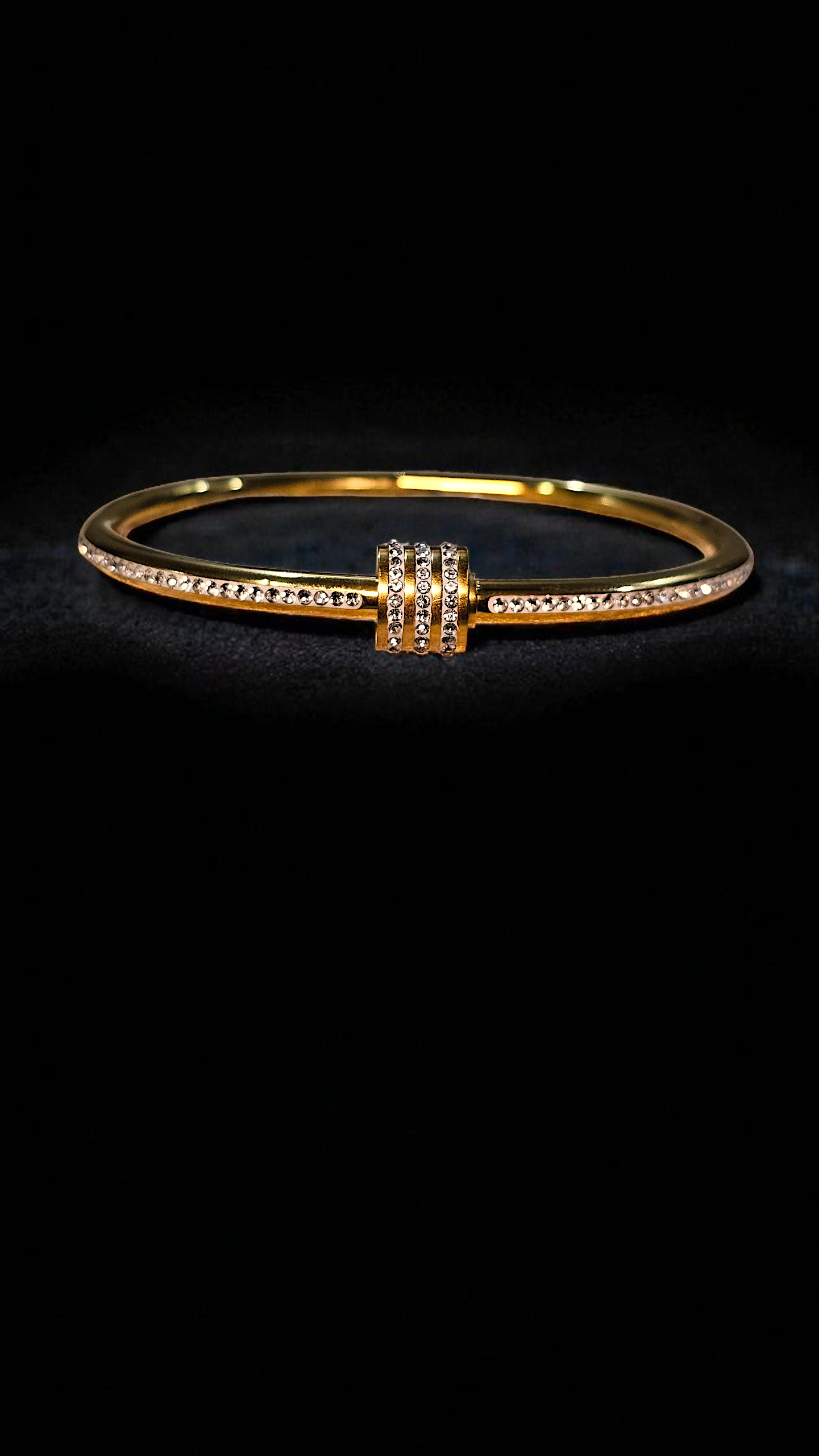 Triple Band Crystal Kada Bracelet