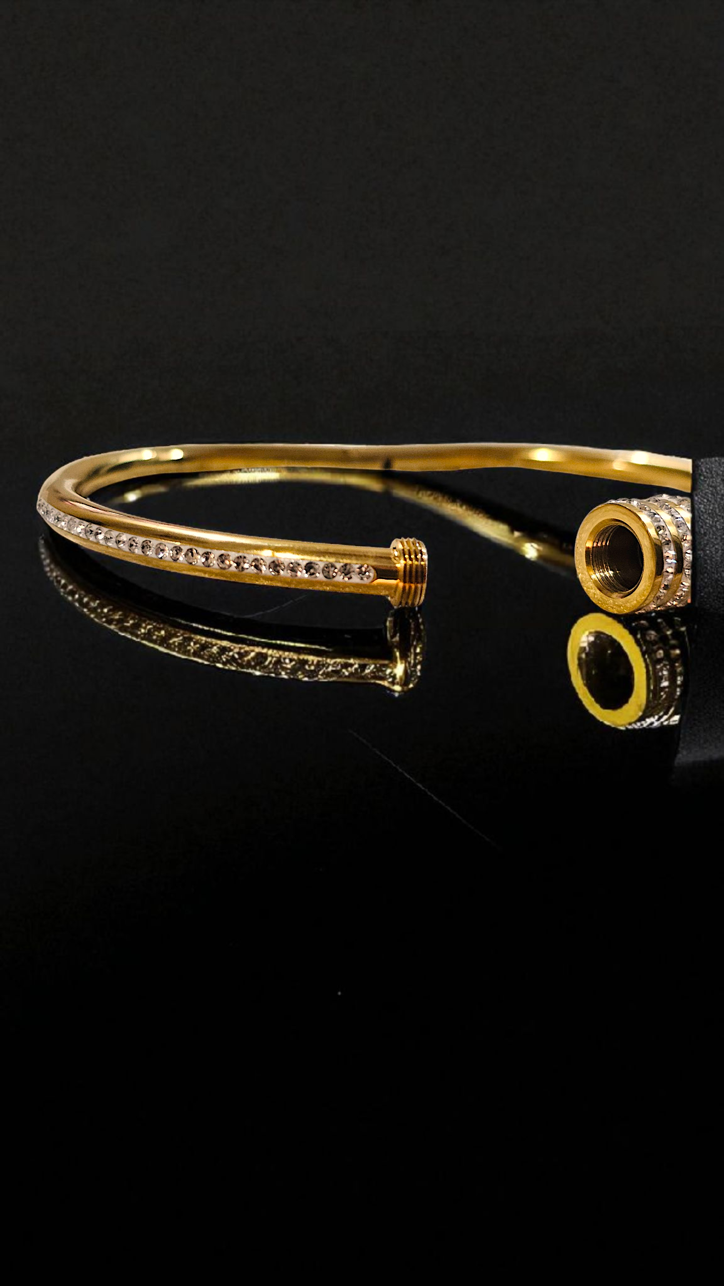 Triple Band Crystal Kada Bracelet