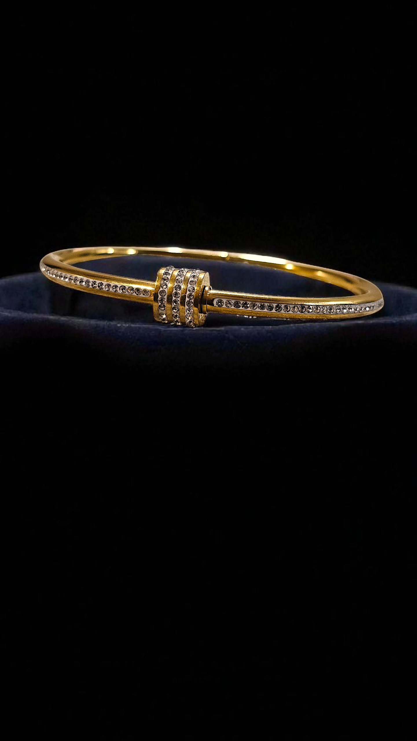 Triple Band Crystal Kada Bracelet