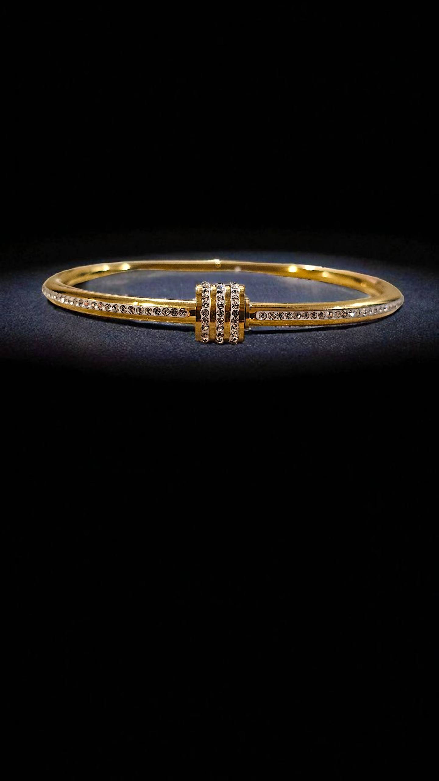 Triple Band Crystal Kada Bracelet