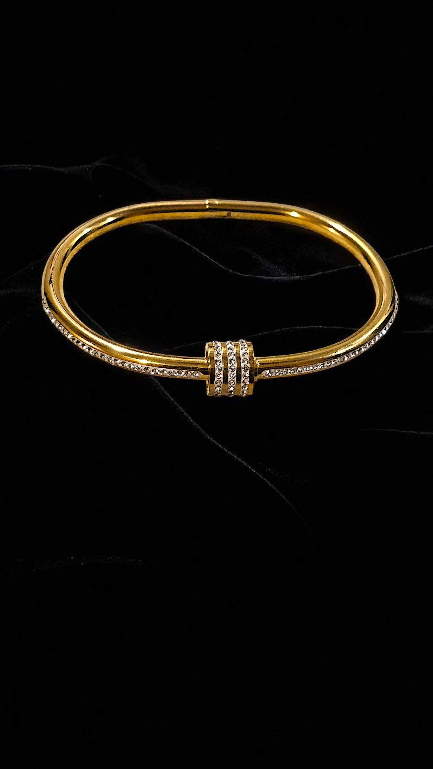 Triple Band Crystal Kada Bracelet