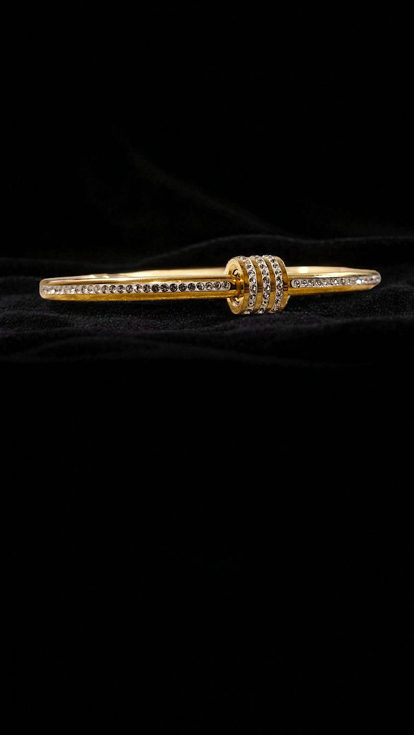 Triple Band Crystal Kada Bracelet