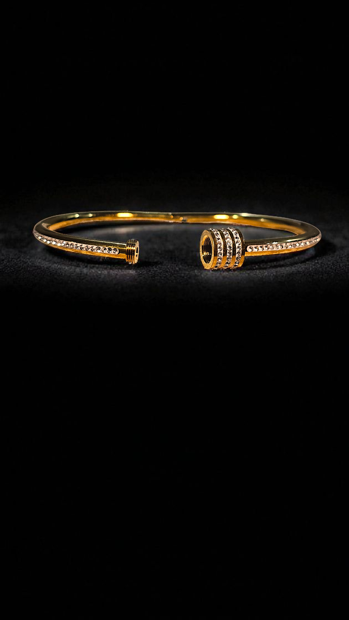Triple Band Crystal Kada Bracelet