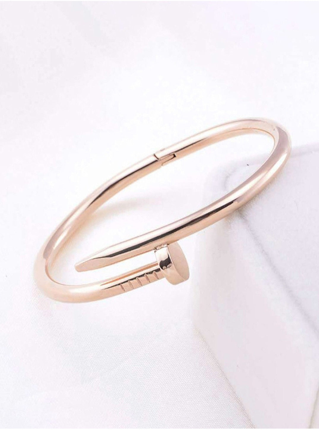 Rose Gold Plated Anti Tarnish Nail Bracelet