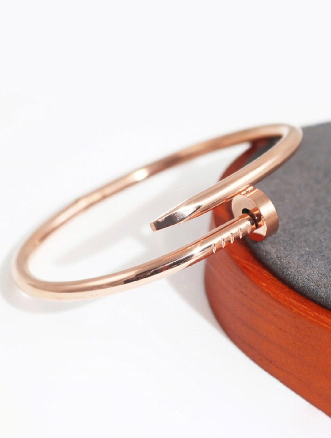 Rose Gold Plated Anti Tarnish Nail Bracelet