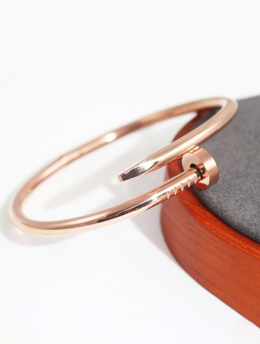 Rose Gold Plated Anti Tarnish Nail Bracelet